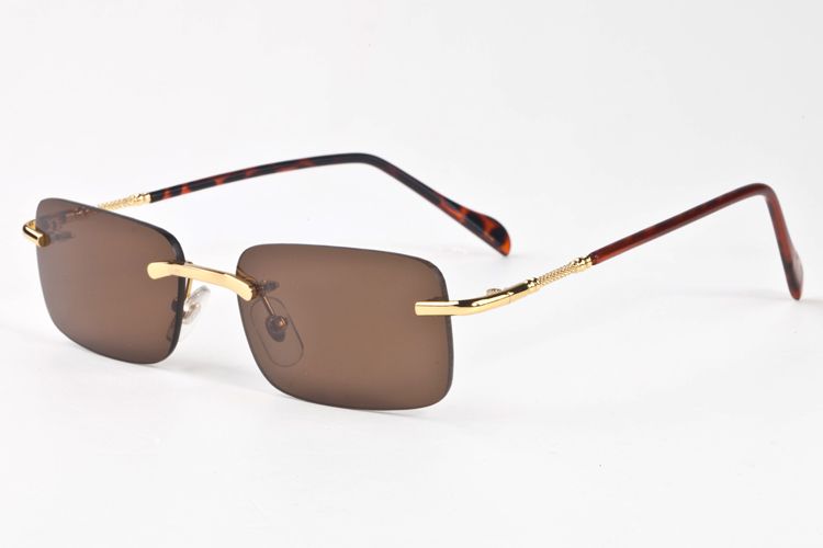 Nuove Donne Sport Sport Sunless Occhiali da sole in metallo Uomo Donna Occhiali da sole Specchio in lega Telaio Atteggiamento Attitudine Rettangolo UV400 Lunettes de Soleil