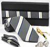Neck Ties tie set TIE+HANKY+CUFFLINKS+tie bar cuff link Neckties button 12ets/lot FACTORY SALE #1752
