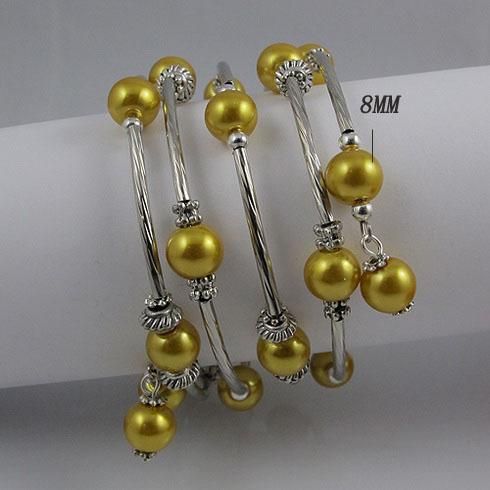 diseño especial hermosa pulsera de perlas de plata pulsera de la mujer de la muchacha envío gratis A1781
