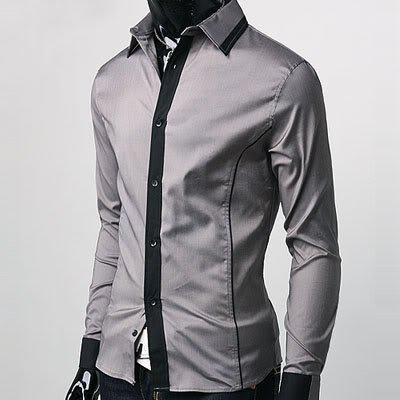 mens dress shirts gray