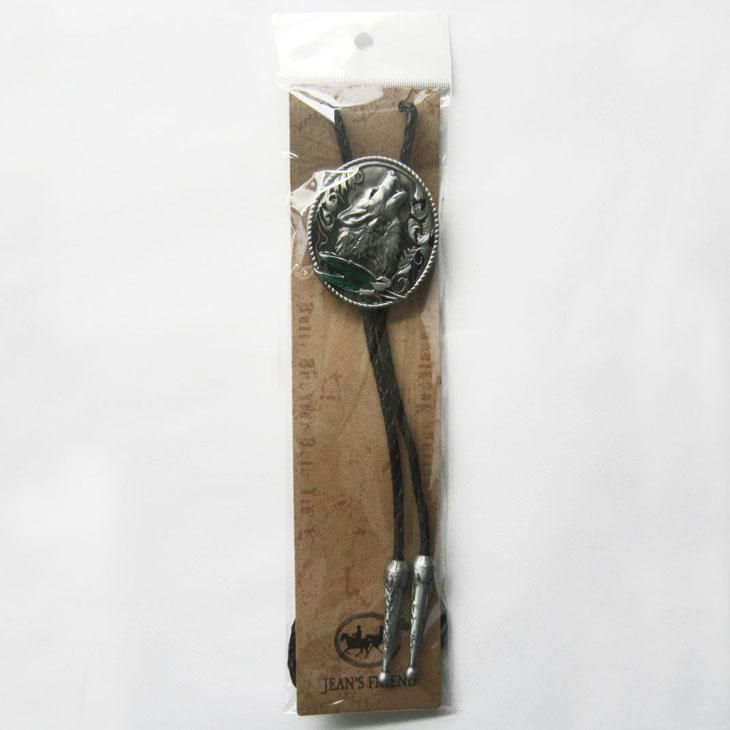 New Vintage Western Cowboy Cowgirl Wolf Classic Bolo Tie Leather Necklace BOLOTIEWT013 Brand New In Stock3815738