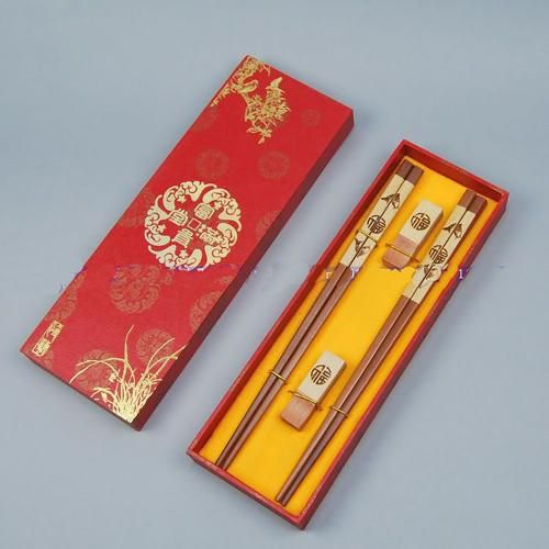 Personalized Engraved Chopsticks Gift Sets Wooden Plum With Box 2 Set /pack (1set=2pair) Free