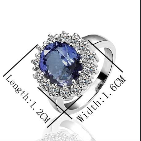 Nuevo anillo caliente del zafiro del príncipe Guillermo del compromiso envío libre 10piece / lot