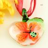 Kwiatowy kwiat jabłko biedronka Murano Szkło Włoskie Venetian Lampwork Handmade Wisiorki na Naszyjniki Biżuteria Tanie Fahsion Jewelry MUP083