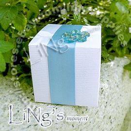 Hot Item-Free shipping-100ps 5 cm * 5 cm * 5 cm Weiß Leinen Hochzeit Party Favor Trüffel Box Geschenk pralinenschachtel