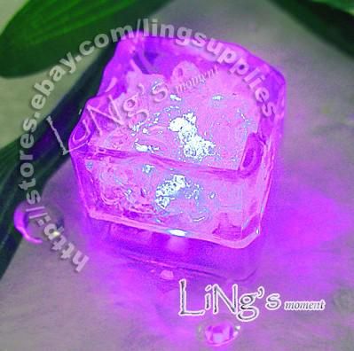 Item-bassi calda shipping-senza prezzo PINK LED del cubo di ghiaccio festa di nozze luce della decorazione di Natale