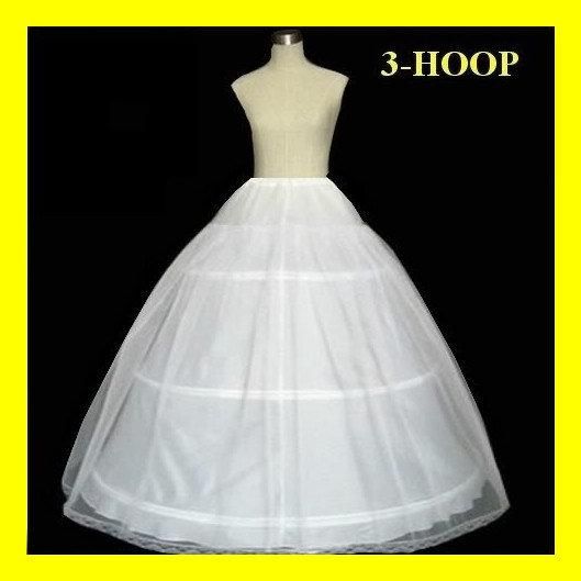Bourse de jupon 3 cerceaux pour robes de billes de mariée A-ligne Robes de mariée jupons Accessoires de mariée