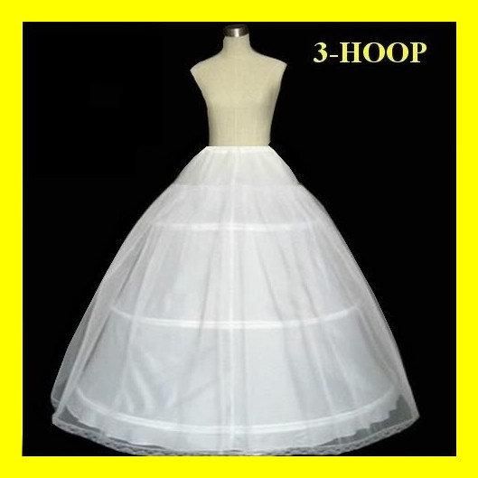 Stock Petticoat 3 obręcze na suknie ślubne suknie ślubne A-line Petticoats Akcesoria ślubne