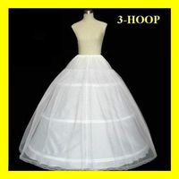 Stock Petticoat 3 aros para vestidos de baile nupcial A-line vestidos de noiva anáguas acessórios nupciais