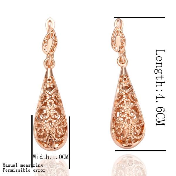 

20pair/lot new pattern in 18K rose gold rose gold pierced earrings beautiful fashion, Golden