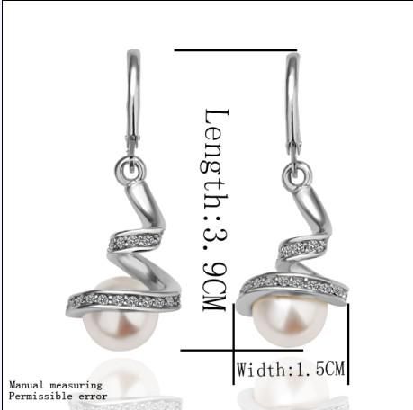 Bellissimi orecchini di perle, orecchini di perle, gioielli moda E012