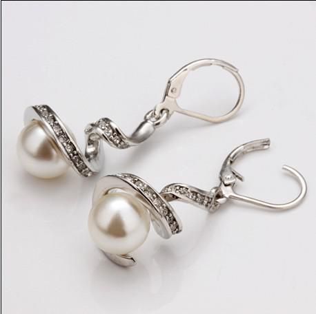 Bellissimi orecchini di perle, orecchini di perle, gioielli moda E012