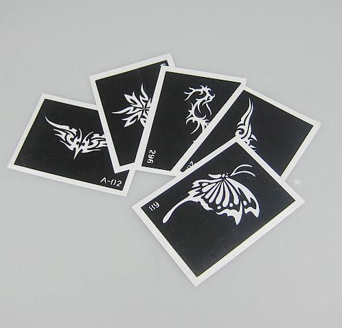 Temporary tattoos Stencil Paper 100 pcs/lot Tattoo Template Tattoo Stencils For Body Art Painting Tattoo Pictures Waterproof Mix