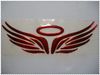 Free shipping by fedex 3D stickers Silver angel wing adhesive vinyl stickers small flying car label
