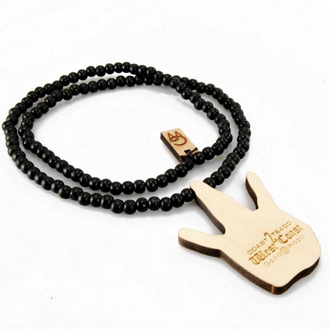 GoodWood NYC Coast To Coast West Features The West Coast Hand Symbol Hiphop Good  Wood Necklace From Dhmo, $22.11 | DHgate.Com