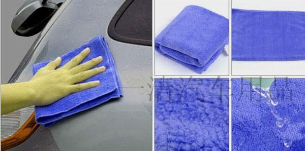 10pcs / lot Serviette de voiture de lavage pour serviette multifonctionnelle de couleur bleue Superfine