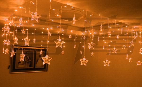 192 lumières LED 8m * 0.75m Drop de plafond ornement lumières, décorations de la vitrine de la boutique de la vitre d'ornement de Noël lumières de la bande LED étanche Éclairage