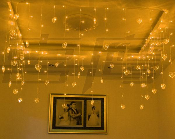 192 lumières LED 8m * 0.75m Drop de plafond ornement lumières, décorations de la vitrine de la boutique de la vitre d'ornement de Noël lumières de la bande LED étanche Éclairage