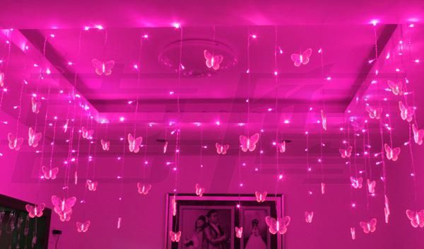 192 luzes do diodo emissor de luz 8m * 0.75m luzes do ornamento do teto da gota, decorações da janela da loja Enfeite de Natal luzes à prova d 'água iluminação de tira LED