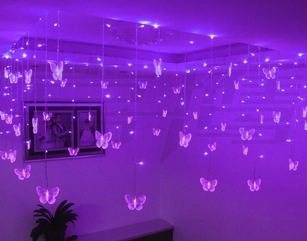 192 LED-lampor 8m * 0.75m Droppe tak prydnadsljus, butik fönster dekorationer Jul prydnad ljus vattentät LED-band belysning
