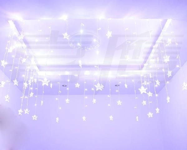 192 LED Işıkları 8 M * 0.75 M Bırak Tavan Süs Işıkları, Dükkan Pencere Süslemeleri Noel Süs Işıkları Su Geçirmez LED Şerit Aydınlatma