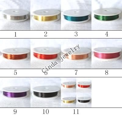 10 Rolls / Mix Color Jewelry Findings Componentes Fio de Cobre Fio para DIY Craft Fashion Gift WI02