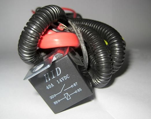 H4 HID XENON CONVERSION KITS LIGHT VEHICLE RELAY FUSE WIRE WIRING HARNESS 40A NO FLICKER 14VDC