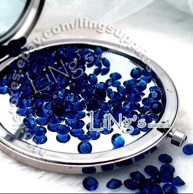 30% Rabatt auf 1000 1 / 3ct 4,5 mm Navy Blue Diamond Konfetti Hochzeit Gunst Tisch Scatter Decor