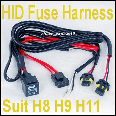 20PCS H8 H9 H11 HID Xenon Conversion Kit Vehicle Relay Fuse Wire Wiring Sele 40a No Flicker 14VDC