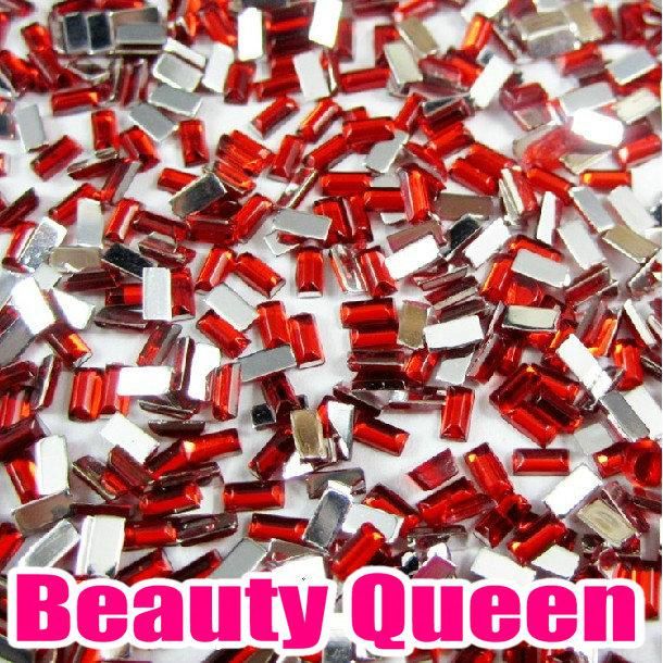Rectangle Forme Strass Paillettes Nail Art Perles Acrylique Conseils acryliquestone in Wheel
