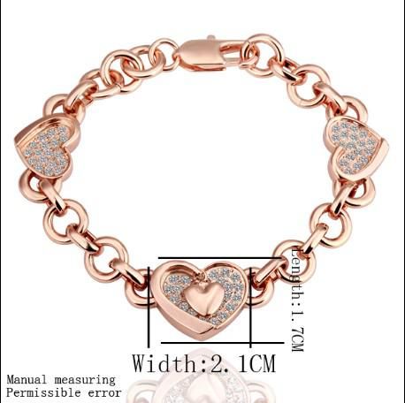 Les nouveaux bracelets en cristal authentiques à chaud 18KGP en or rose