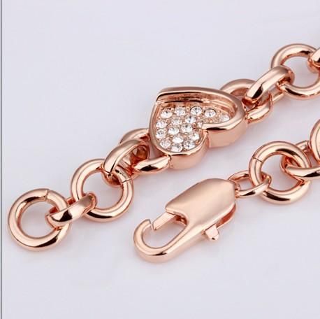 Las nuevas joyas de cristal genuinas calientes de 18KGP de Rose Gold Bracelet