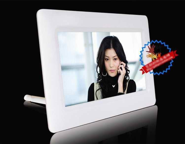 Toptan 7 inç TFT LCD dijital fotoğraf çerçevesi. Dijital fotoğraf çerçevesi, beyaz / siyah / pembe çerçeve.
