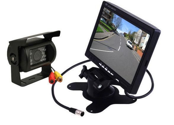 Night vision 18 IR LED CCD Reverse Camera 7quot LCD Monitor Car Rear View Kit 10m video cable For Long Bus Truck8673070