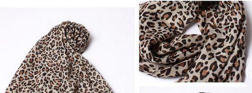 Mest populära Silk Silk Scarves Leopard Scarf Kvinnors Snygga Julklappar Ny Ankomst Hot 20st / 