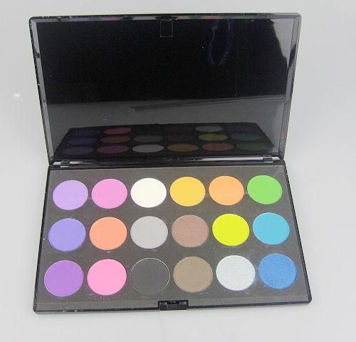 1 pçs / lote Pro 18 cor Shimmer fosco Sombra Paleta Sombra de Olho Maquiagem Sombra suíte de longa duração 3306-2 #