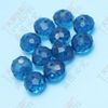Mode pärlor gåvor diy 100pcs grossist djupblå fasetterad 10mm runda kristall lösa glaspärlor, gjorda i Kina