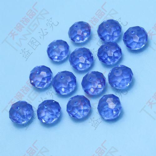 Darmowa Wysyłka Duża Sprzedaż 100 Sztuk / A Lot Hurtownie Blue Faseted 10mm Okrągły kryształ luźne szklane koraliki, wykonane w Chinach