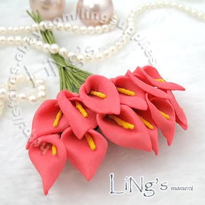 Frete grátis-pêssego artesanal Mini flor de lírio de Calla favor do casamento decoração Scrapbooking