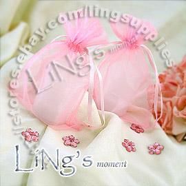 Il trasporto-100pcs Light Pink 10 * 15cm Organza puro favore borsa da sposa Sell Gift Bag Pouch-Hot