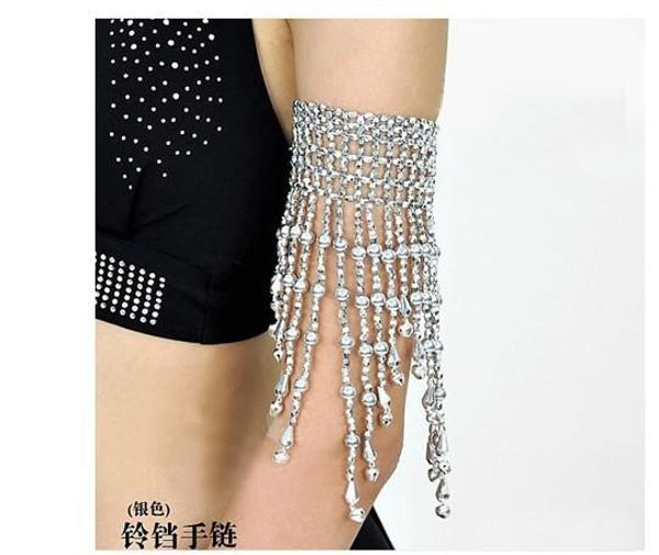 

Горячий новый GOLD / SILVER BELLY DANCE COSTUME Вышитый бисером БРАСЛЕТ ЮВЕЛИРНЫЕ ИЗДЕЛИЯ Брасл