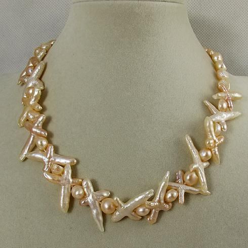 lo shaper naturale di progettazione speciale mescola la collana A1827 dei gioielli delle donne della perla della perla dell'acqua dolce del magnete