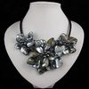 Belle jasper perles de cristal perles en argent shell perles d'eau douce collier mode 9pcs/lot A1917a