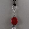 Collar elegante rojo coral cuentas de cristal collar de cuerda negro regalos de Navidad joyería 5 unids / lote A1919