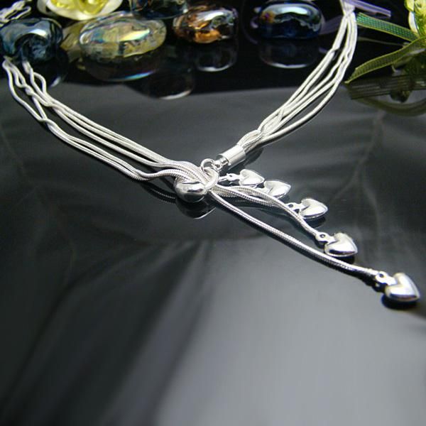 Großverkauf - Kleinster Preis des Verkaufs Weihnachtsgeschenk 925 silberne Art und Weiseschmucksachen geben Verschiffen Halskette N67 frei