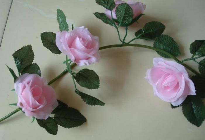 2.2 м шелк искусственный цветок розы гирлянды лозы поддельные камелии ротанга для свадьбы украшения дома
