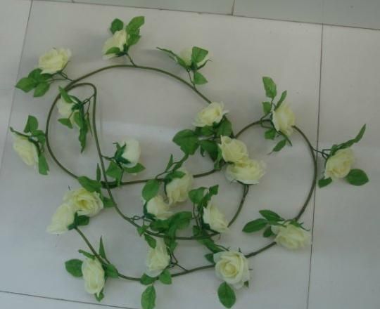 2.2 m seta artificiale ghirlande di fiori rosa vite falso Camellia Rattan la decorazione della festa nuziale della casa