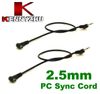 2.5mm Plug to Male Flash PC Sync Cord Cable 30cm 12 inch Length