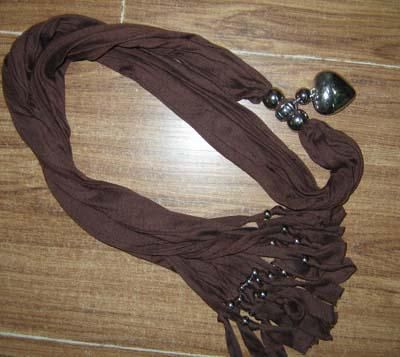 Vanlig solid färg hängsmycke halsduk halsdukar smycken halsband pendantscarf / # 1738