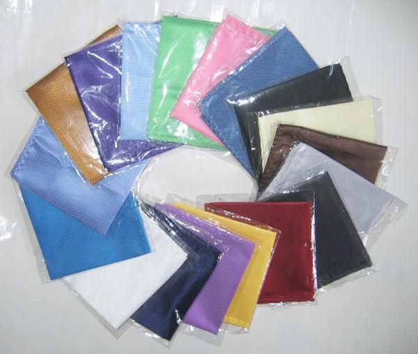 Mens Plain Satin Hanky ​​Wedding Party Pak zakdoek / # 1546